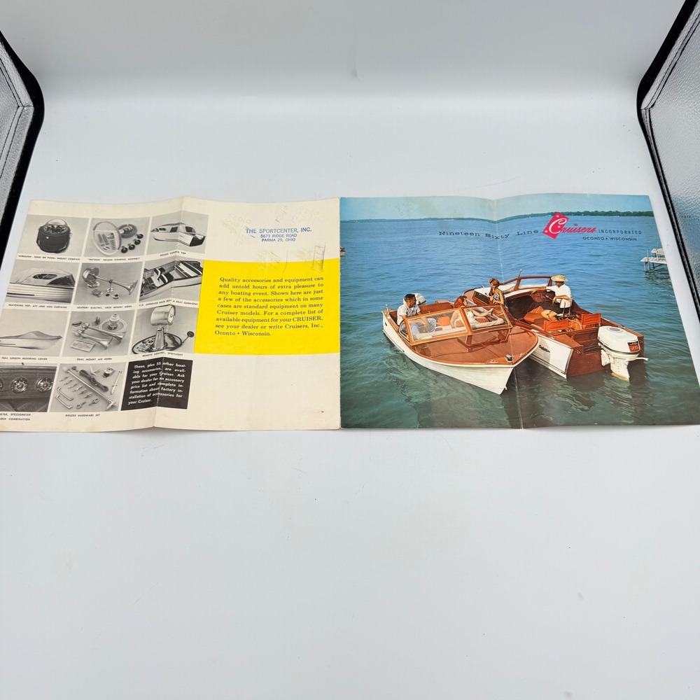 Vintage 1960 Cruisers Inc Boat Catalog Brochure Oconto Wisconsin 1960s Marine - Picture 2 of 8
